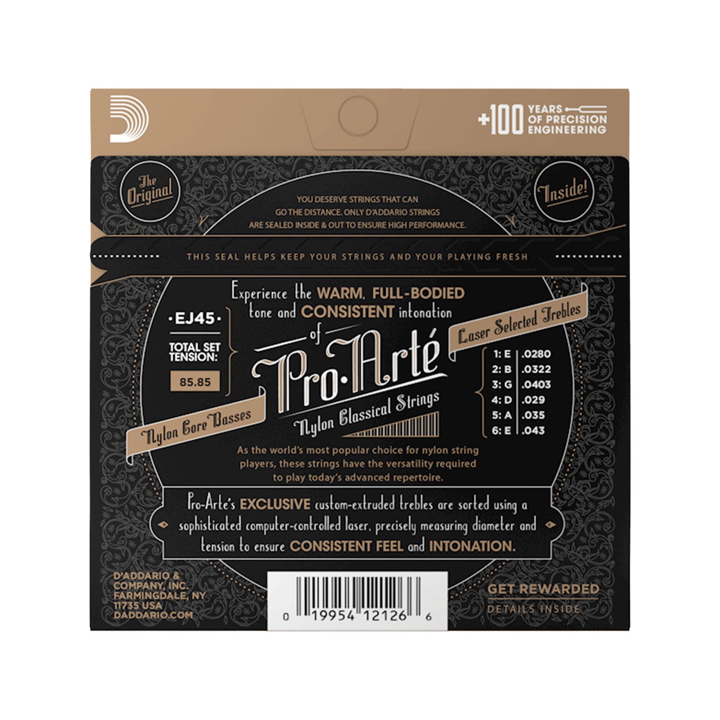 D'Addario EJ45 Pro-Arte Classical Guitar Strings Normal Tension