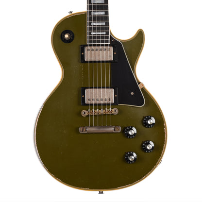 Gibson Custom Shop Limited Edition 1968 Les Paul Custom Reissue Heavy Aged Olive Drab w/Ebony Back Electric Guitars