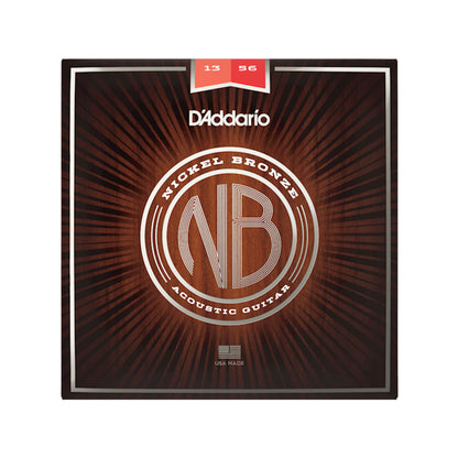 D'Addario NB1356 Nickel Bronze Acoustic String Set Medium 13-56