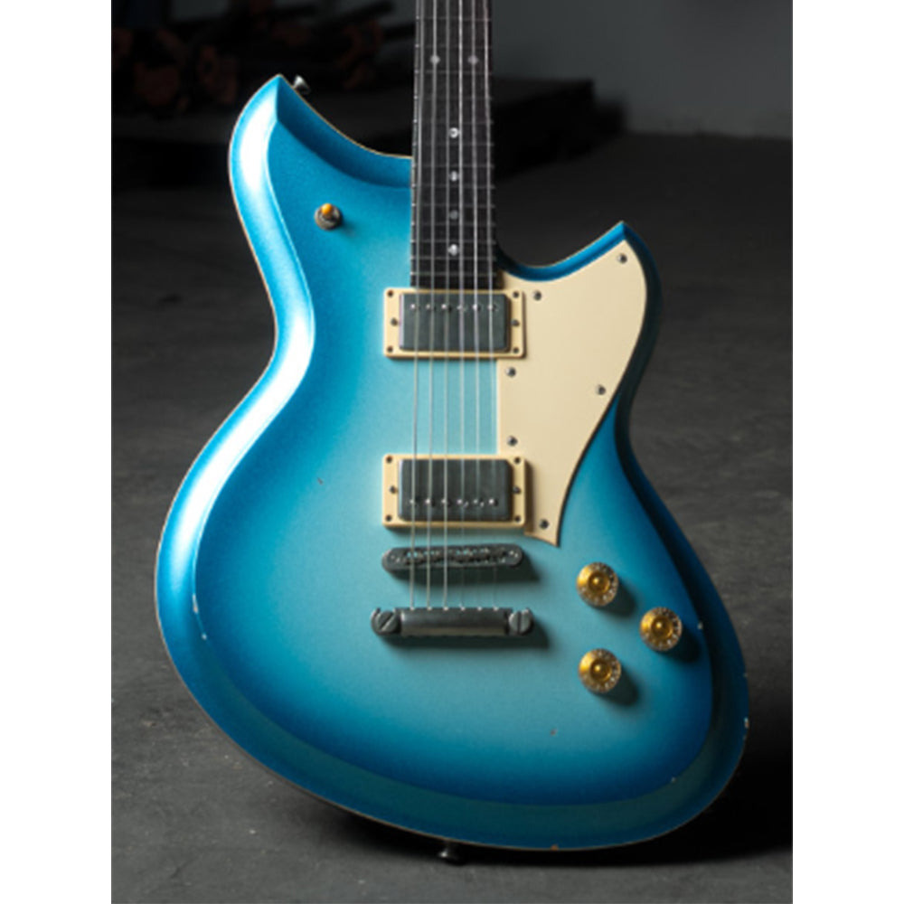 Novo Dealer Limited Serus Chambered H2 Lake Sonic Burst Light Distress w/ Lollar Low Wind Imperial Humbuckers Electric Guitars