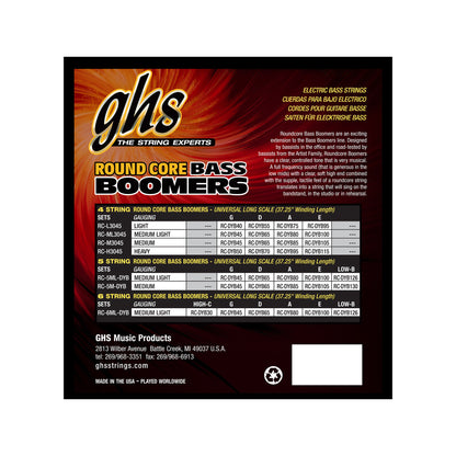 GHS Round Core Bass Boomers Universal Long Scale Medium 45-105