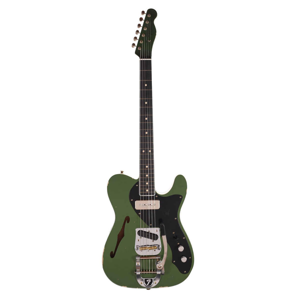Fender Custom Shop 60s Telecaster Thinline Journeyman Cadillac Green/Gold Sparkle Master Built by Paul Waller Electric Guitars