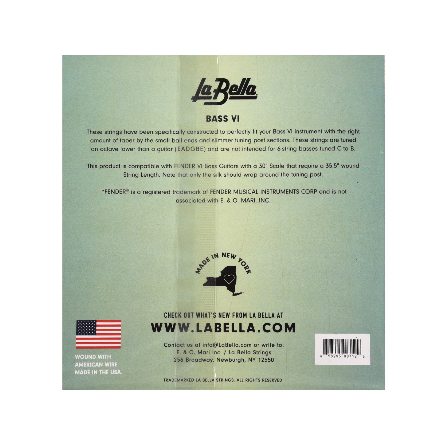 La Bella 767-6S Deep Talkin Bass Round Wound Bass VI Strings 26-95