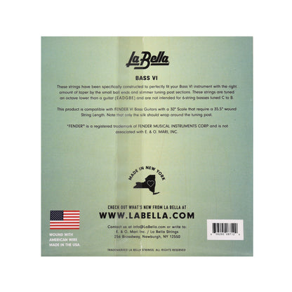 La Bella 767-6S Deep Talkin Bass Round Wound Bass VI Strings 26-95