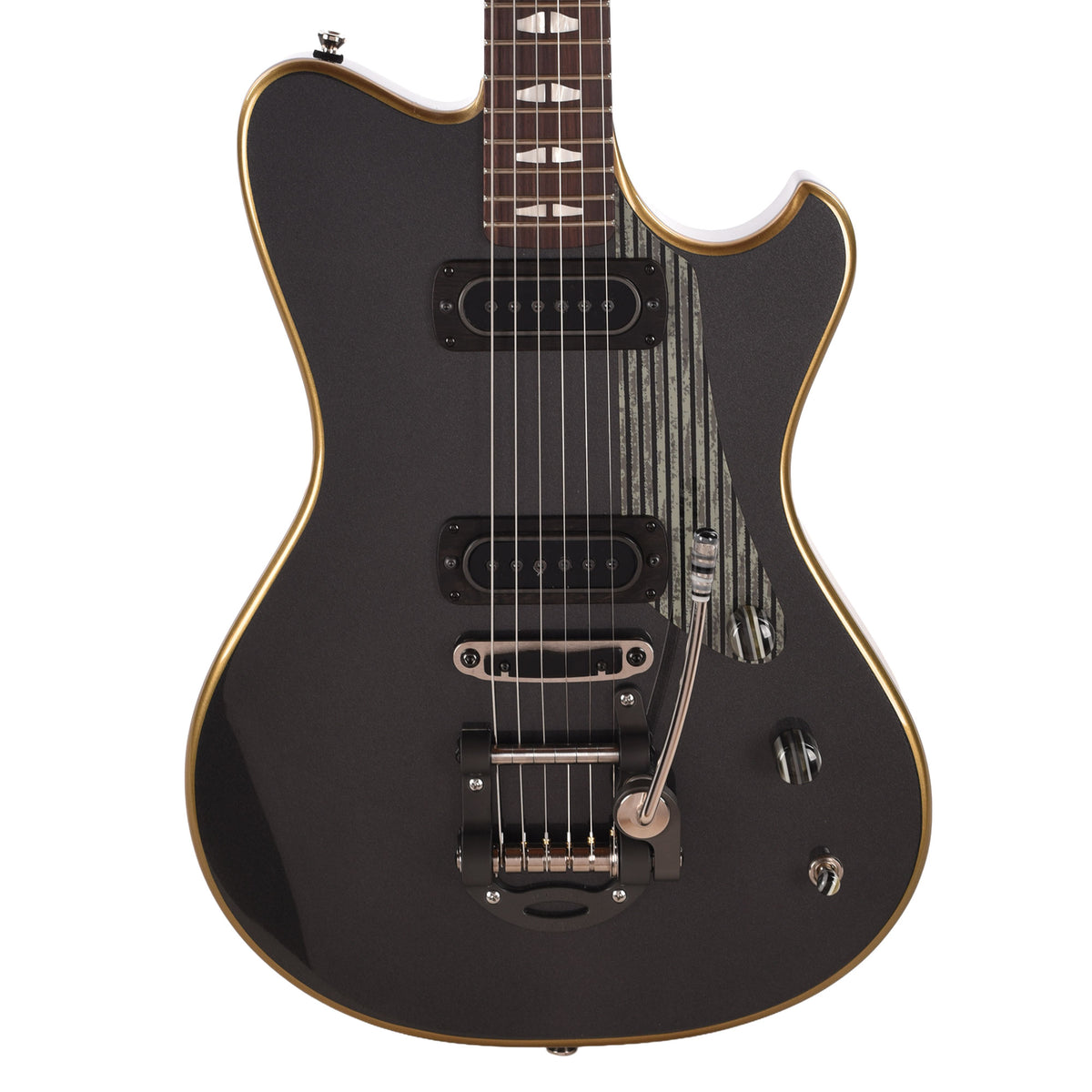 Powers Electric A-Type Custom Two Tone Light/Dark Graphite Metallic w/PF42 Pickups Electric Guitars