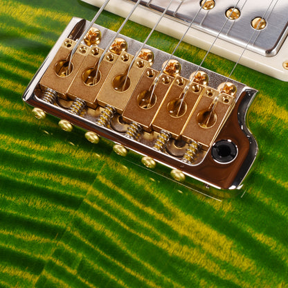 PRS Wood Library McCarty Tremolo Flame 10-Top Emerald w/"408" Switching, Natural Back & Stained Neck Electric Guitars