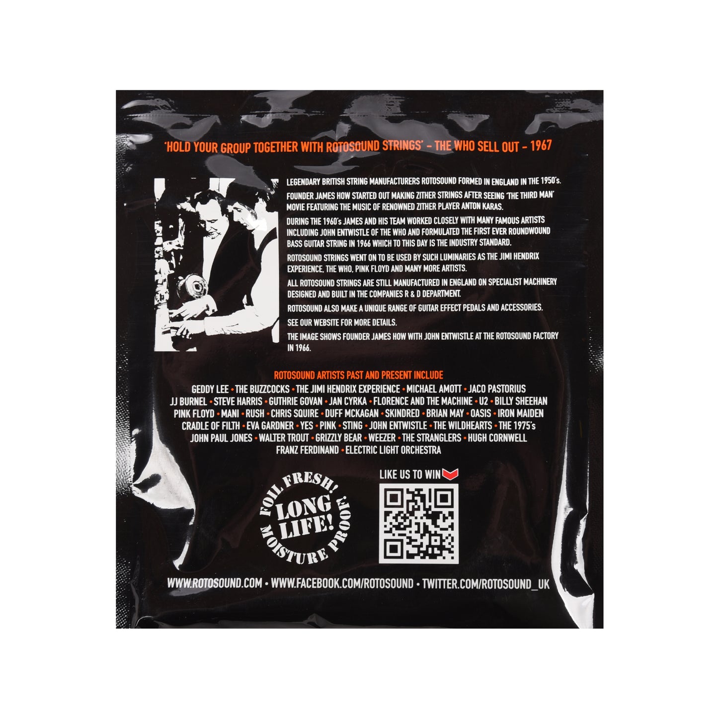 Rotosound RS77M Jazz Bass strings Medium Scale 40-90