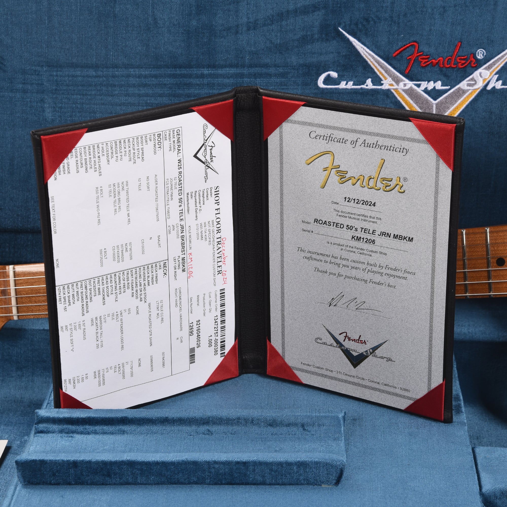 Fender Custom Shop Custom Roasted '50s Telecaster Journeyman Relic Black Burst Master Built by Kyle McMillin