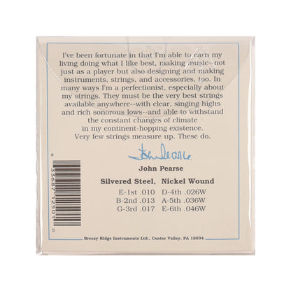 John Pearse Electric Strings Pure Nickel EZ Bend 10-46