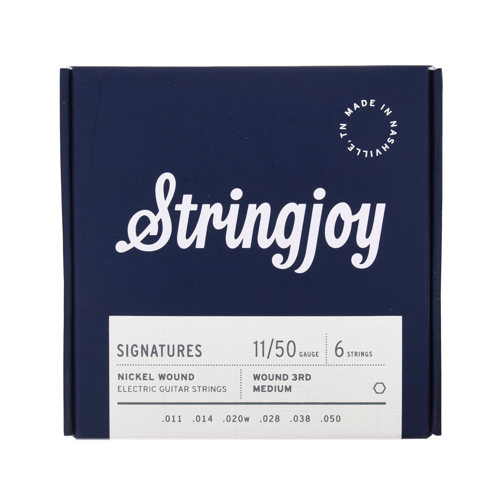 Stringjoy Signatures Wound 3rd Medium Gauge 11-50 Nickel Wound Electric Guitar Strings