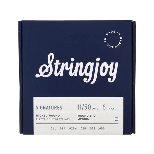 Stringjoy Signatures Wound 3rd Medium Gauge 11-50 Nickel Wound Electric Guitar Strings