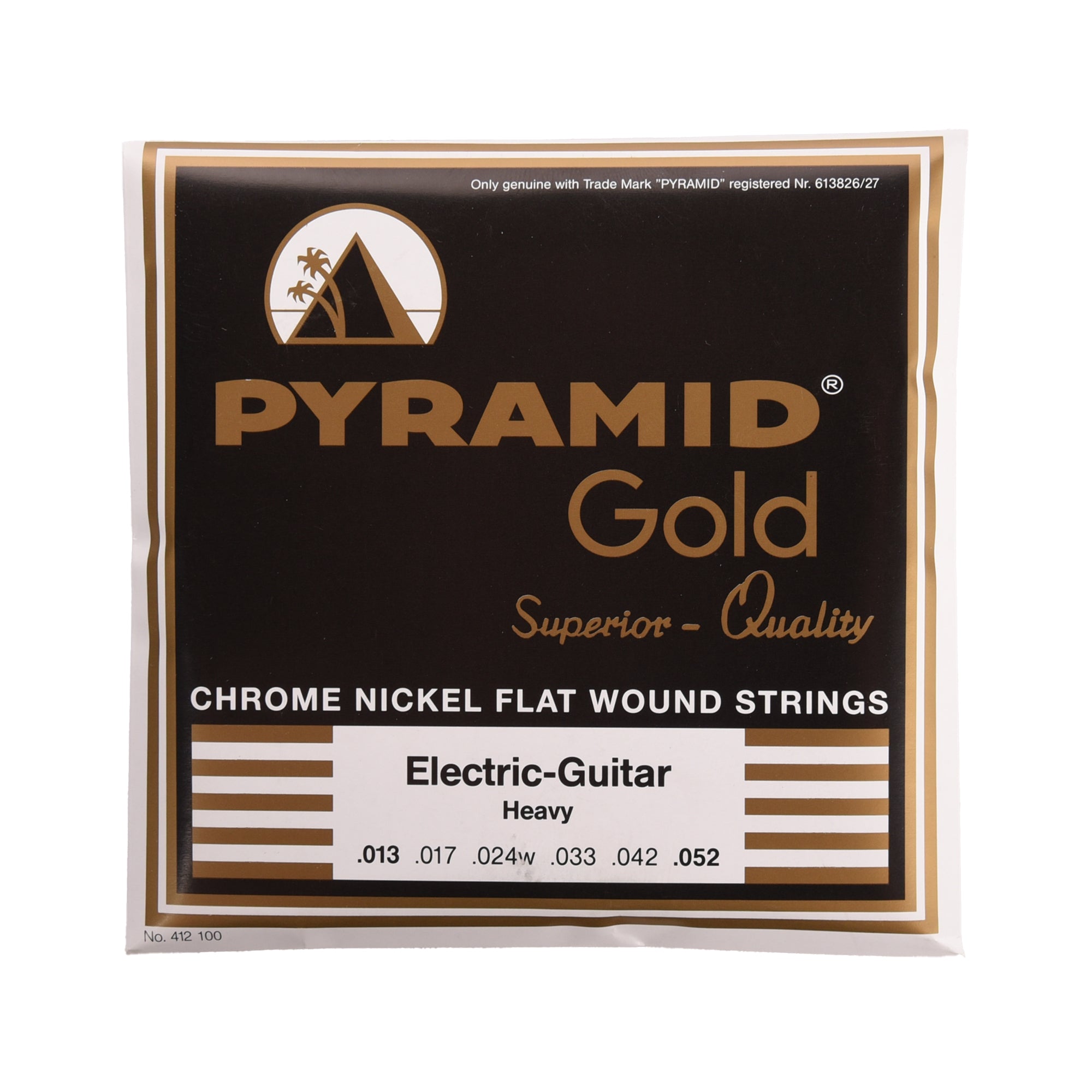 Pyramid Gold Flatwound Heavy Electric Guitar Strings 13-52