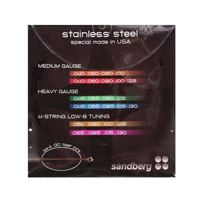 Sandberg Bass Strings 4-String Roundwound Stainless Steel 45-105