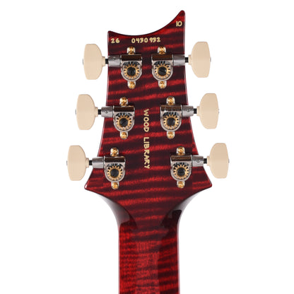 PRS Wood Library McCarty Tremolo Flame 10-Top Red Tiger w/"408" Switching, Natural Back & Stained Neck Electric Guitars