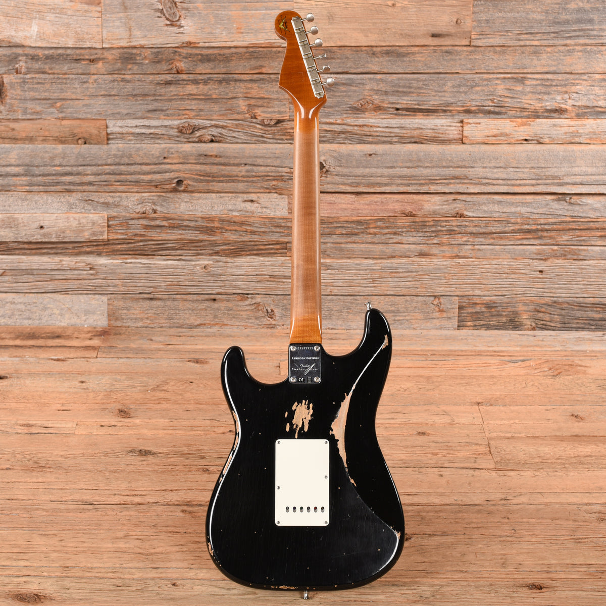 Fender Custom Shop 2018 Limited 1960 Roasted Stratocaster Heavy Relic Aged Black Black 2018 Electric Guitars