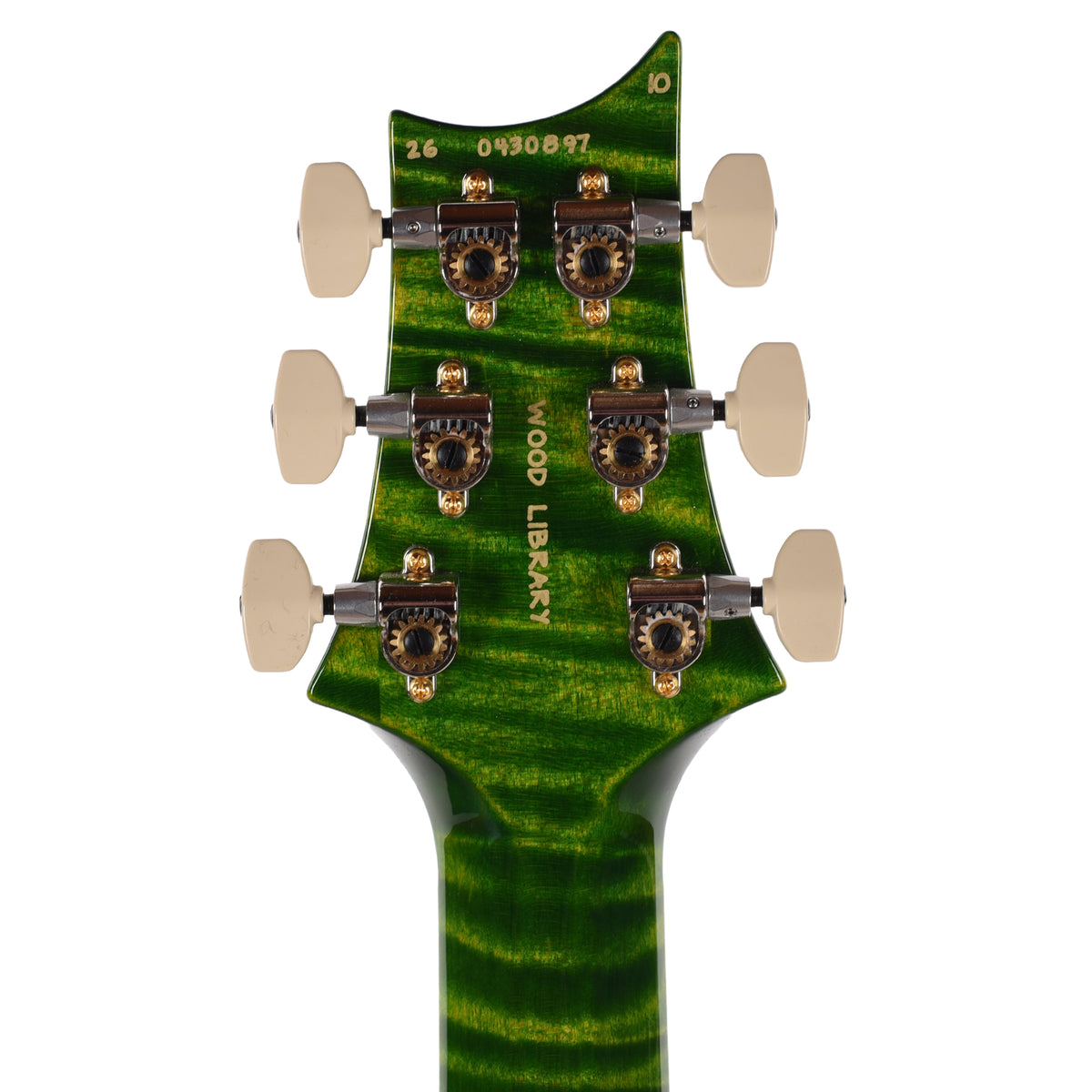 PRS Wood Library McCarty Tremolo Flame 10-Top Emerald w/"408" Switching, Natural Back & Stained Neck Electric Guitars