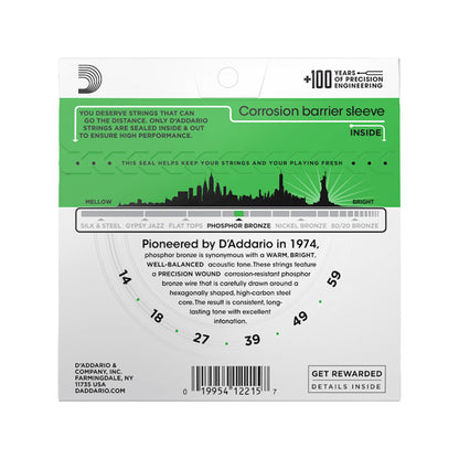 D'Addario EJ18 Acoustic Phosphor Bronze Heavy 14-59