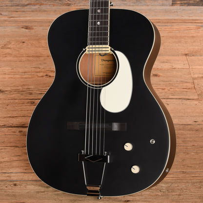 Orangewood Juniper II Baritone Black Live Rubber Bridge Acoustic-Electric Guitar Matte Black Acoustic Guitars
