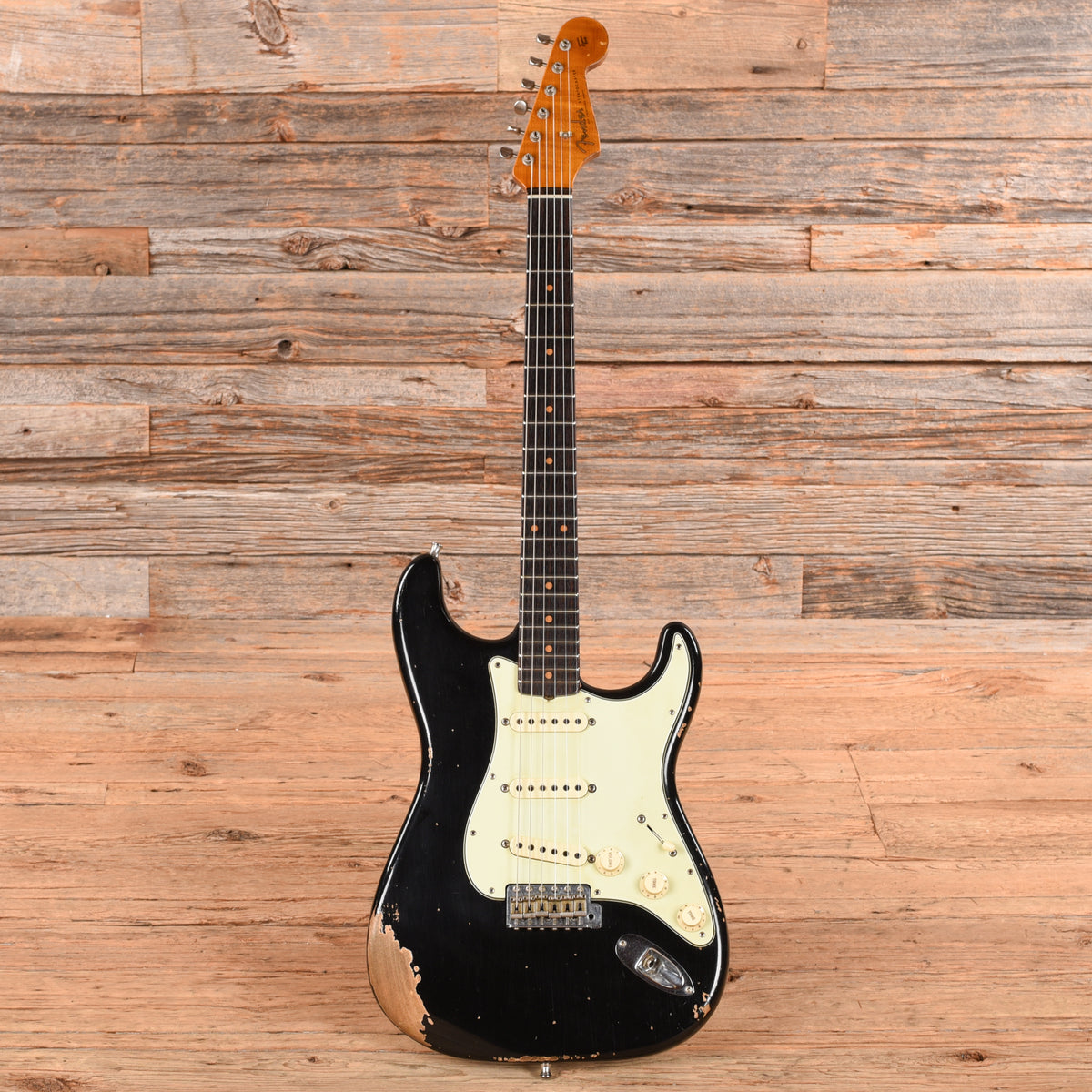 Fender Custom Shop 2018 Limited 1960 Roasted Stratocaster Heavy Relic Aged Black Black 2018 Electric Guitars