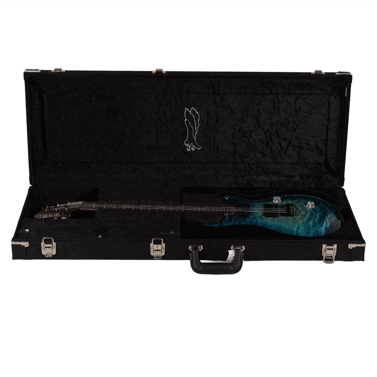PRS Private Stock #12221 Custom 24 Quilted Maple/Swamp Ash Bahamian Blue Glow w/Charcoal Stained Curly Maple Neck Electric Guitars