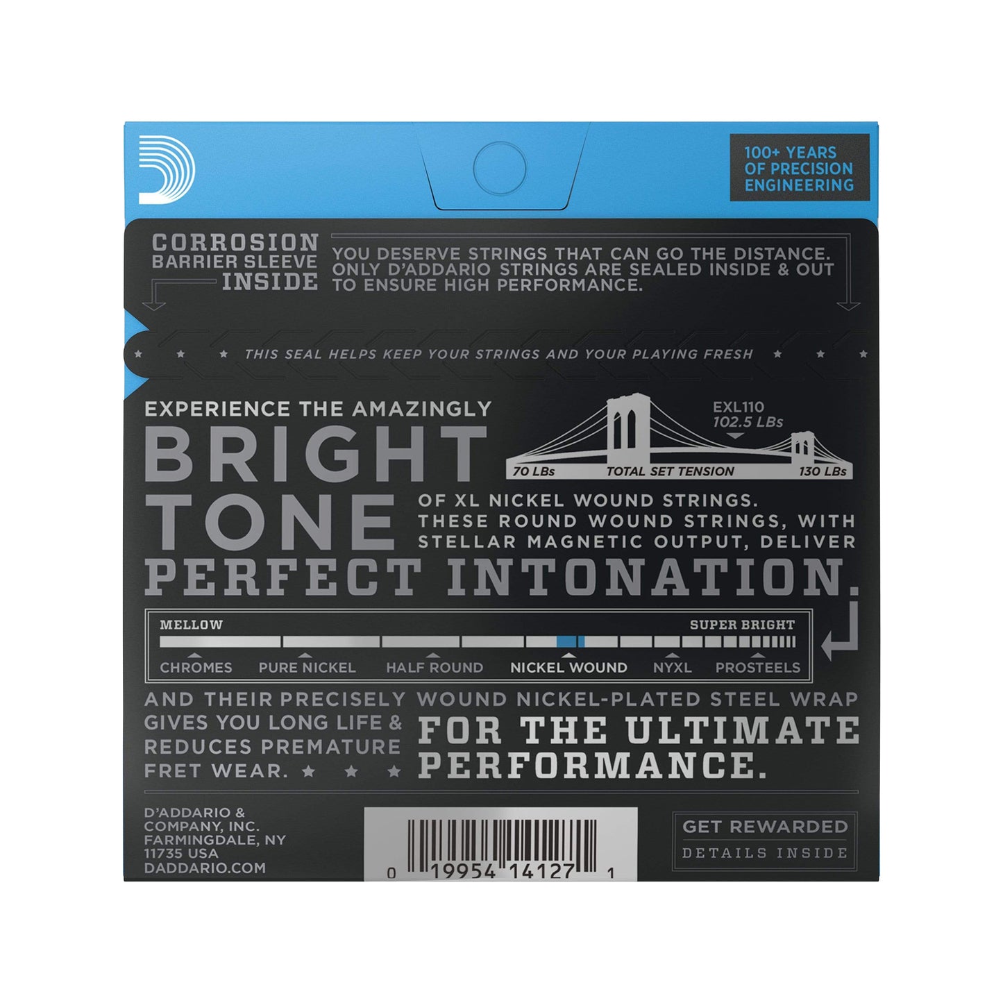 D'Addario EXL110 Regular Light Set Electric Guitar Strings 10-46