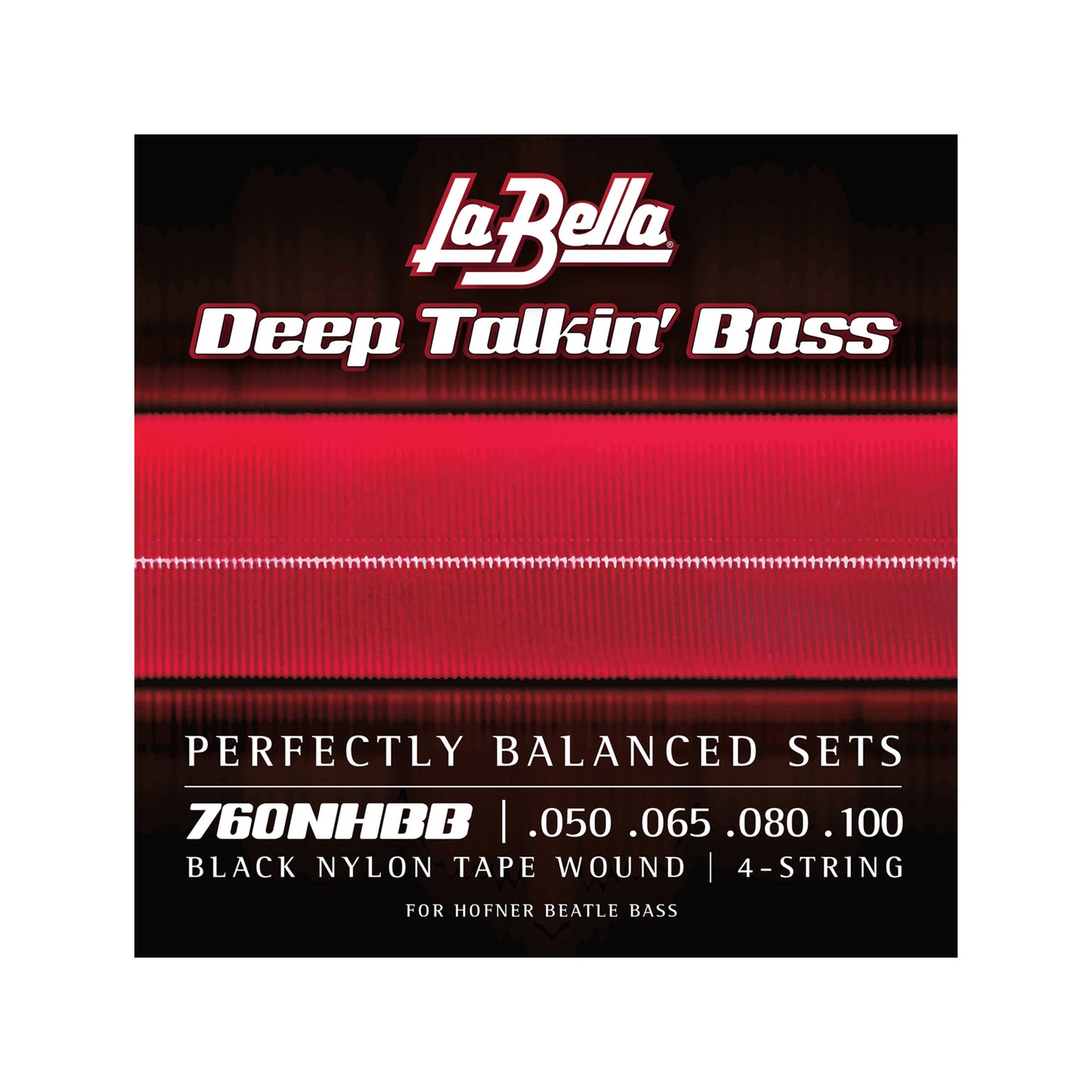 La Bella Beatle Bass Black Nylon Tape Wound Strings 50-100