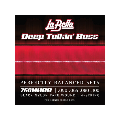 La Bella Beatle Bass Black Nylon Tape Wound Strings 50-100