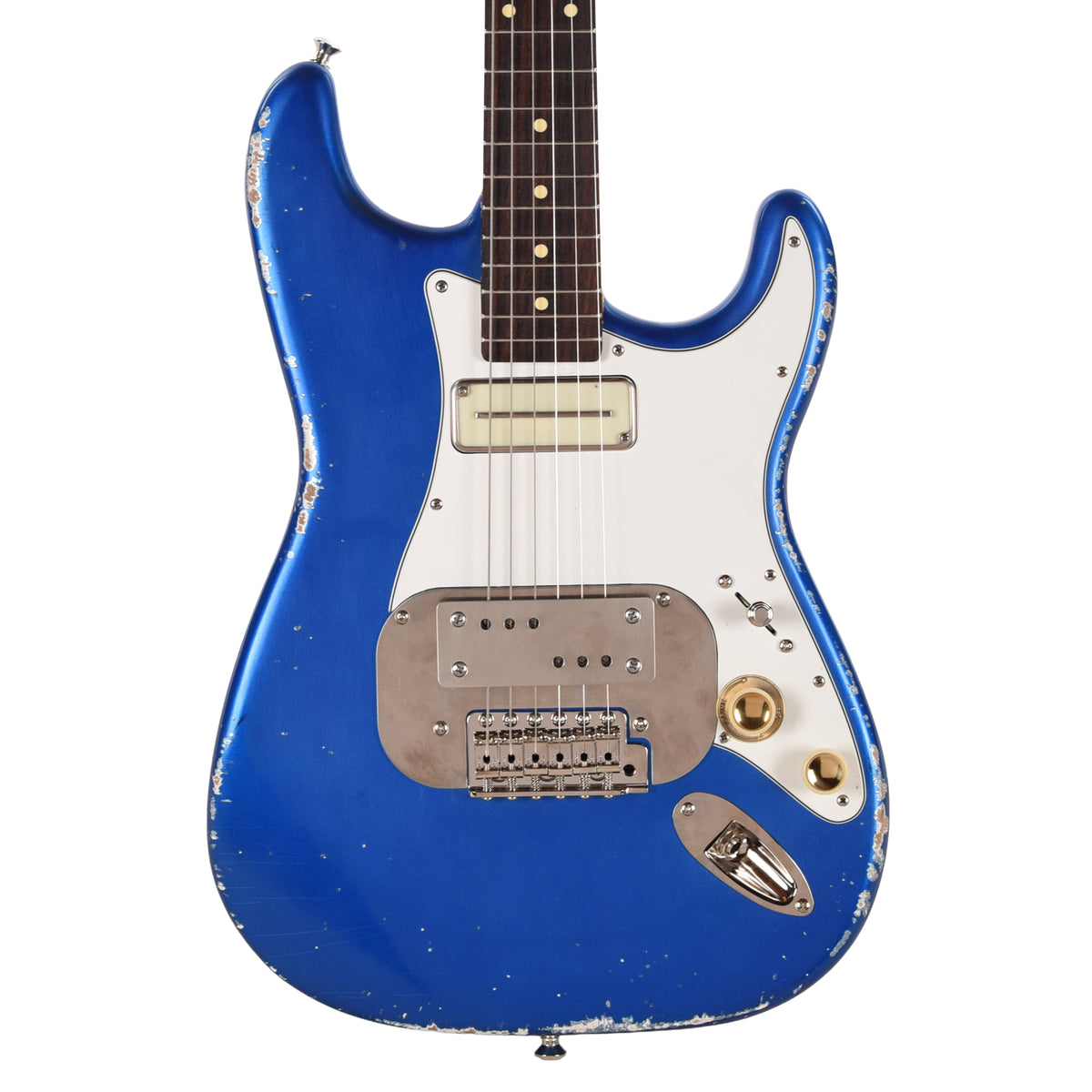 Waterslide S-Style Coodercaster Cloud Metallic Blue Nitro w/ Mojo Lap Steel & Lollar Charlie Christian Pickups Electric Guitars