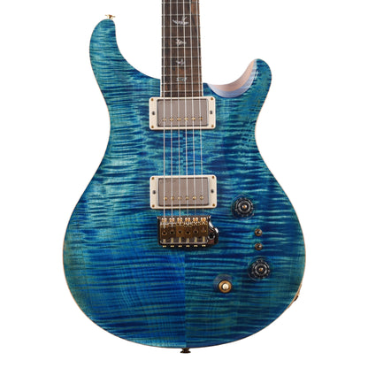 PRS Wood Library McCarty Tremolo Flame 10-Top Arctic Blue w/"408" Switching, Stained Neck Electric Guitars