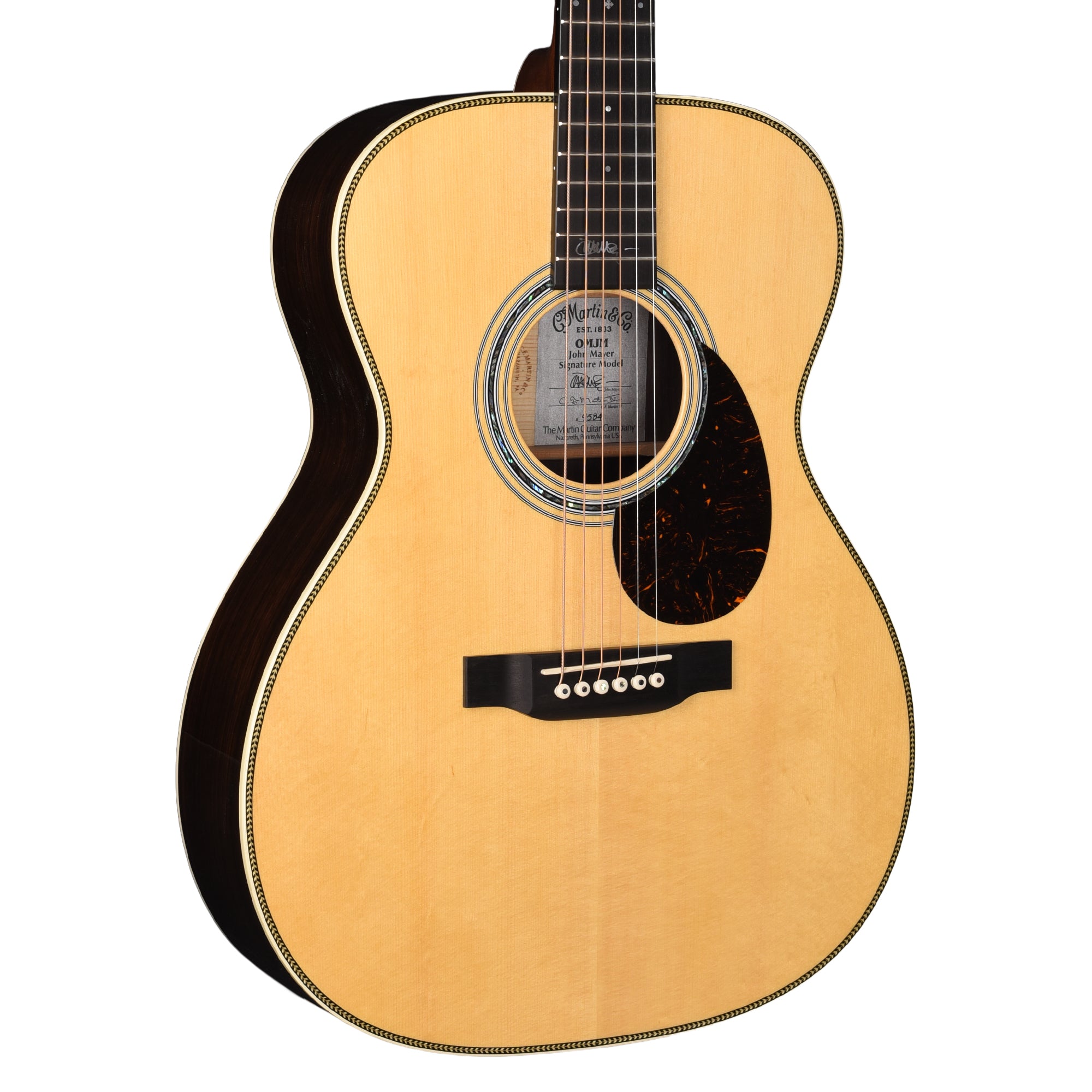 Martin OMJM John Mayer Signature Engelmann Spruce/Rosewood Antique Toner Natural Acoustic Guitars