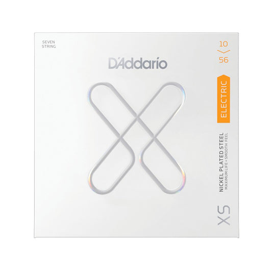 D'Addario XSE1056 XS Nickel Plated Steel Regular Light 7-String 10-56
