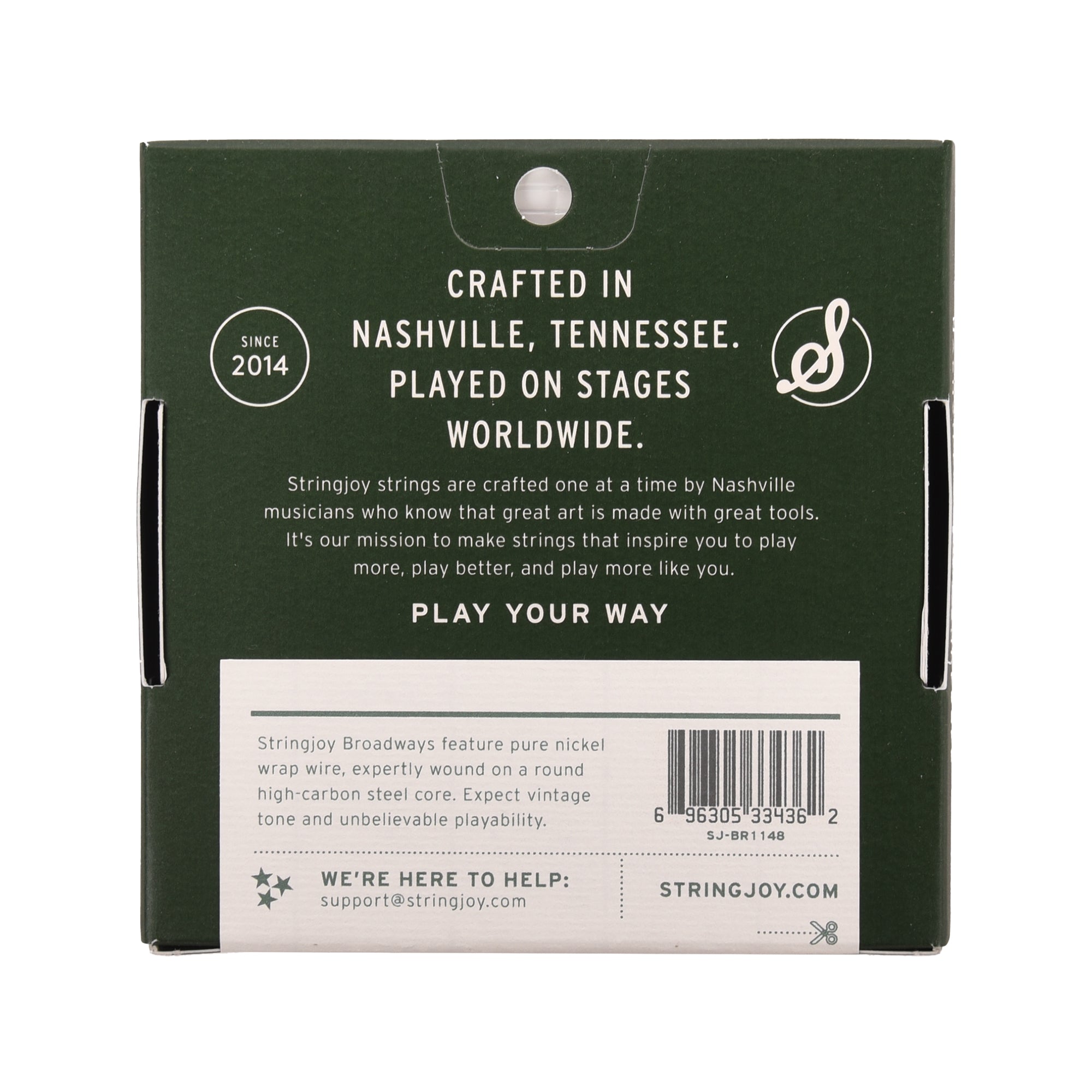 Stringjoy Broadways Classic Medium Gauge 11-48 Pure Nickel Electric Guitar Strings