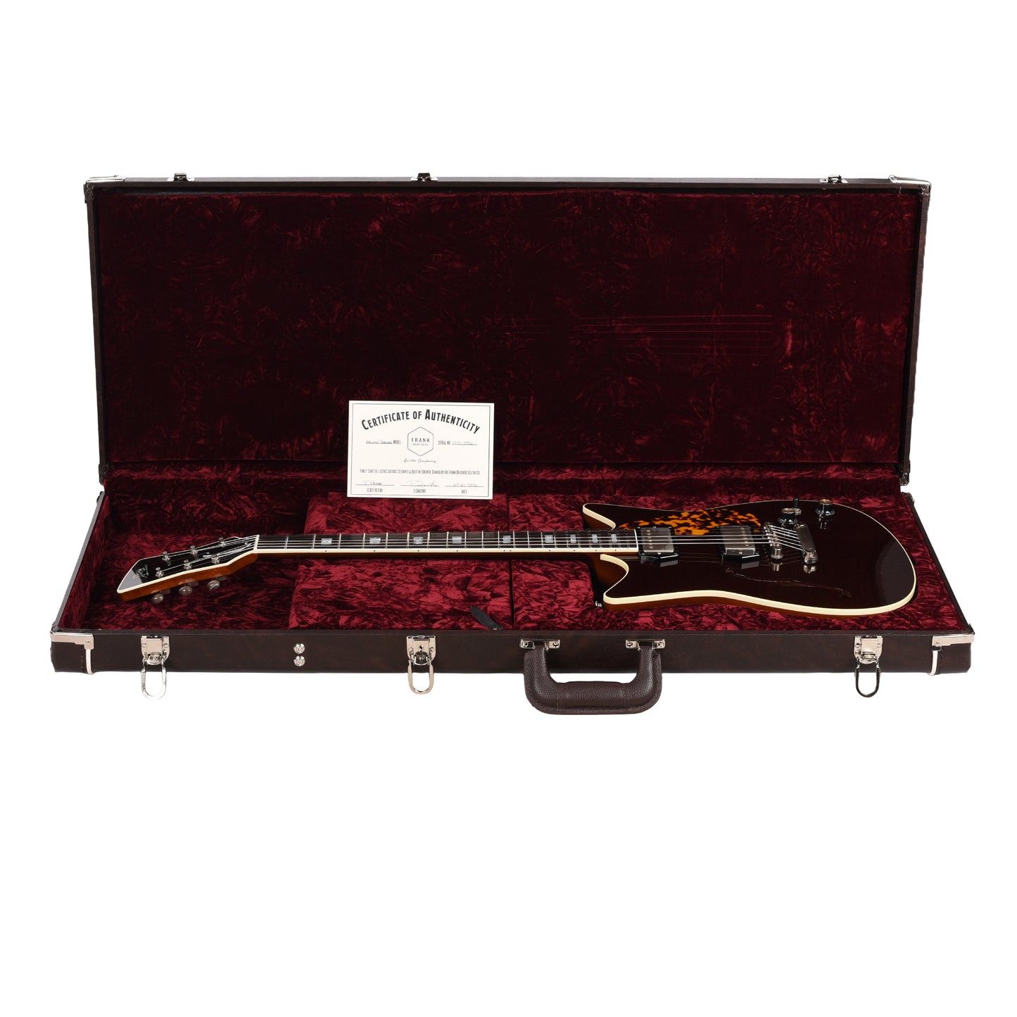 Frank Brothers Arcade Thinline Mahogany/Maple Oxblood w/ V.O. Humbuckers