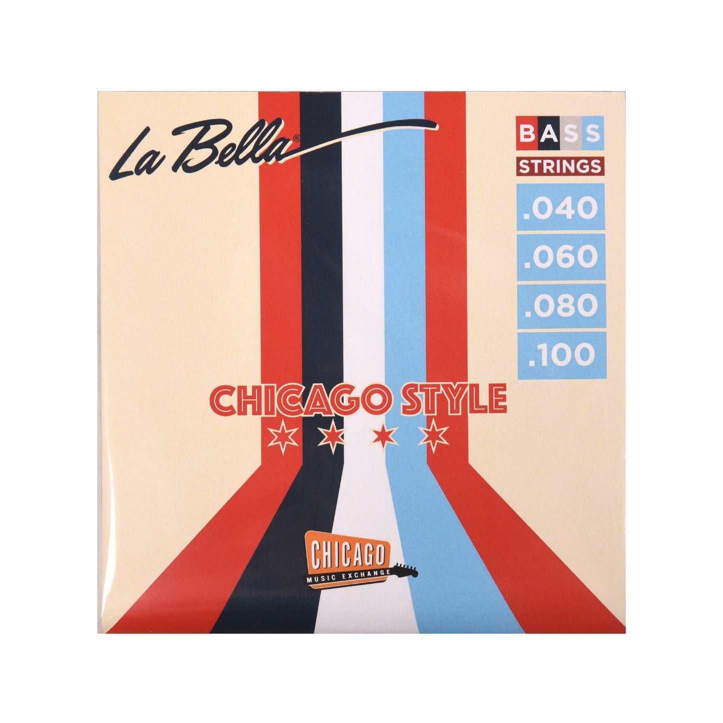 La Bella "Chicago Style" Pure Nickel Bass Strings 40-100