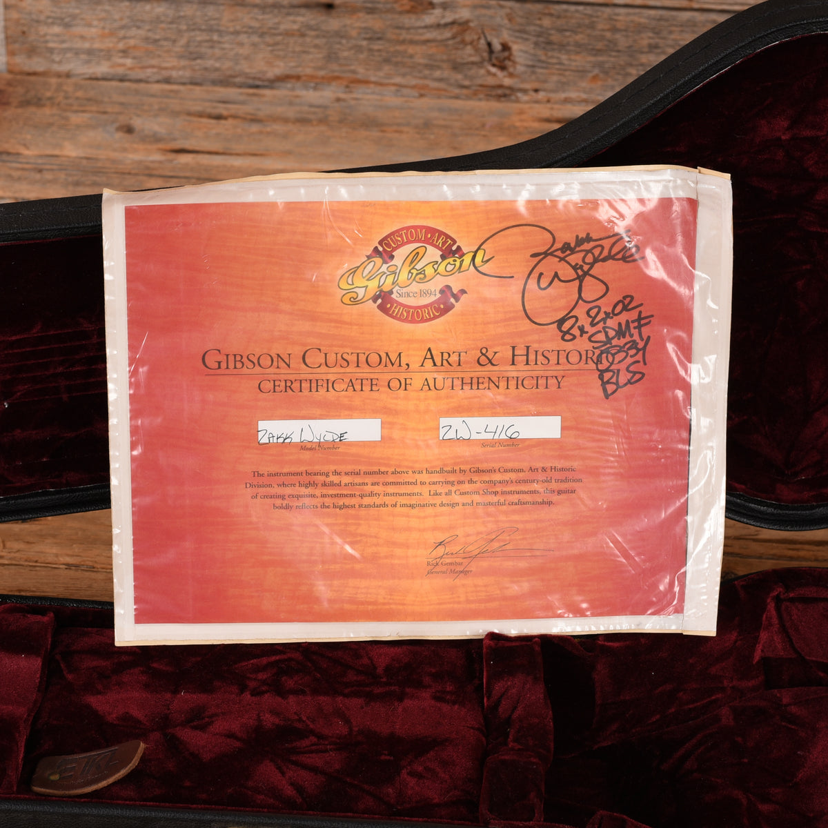Gibson Custom Zakk Wylde Signature Les Paul Custom Bullseye (Signed by Zakk Wylde) White / Black 2002