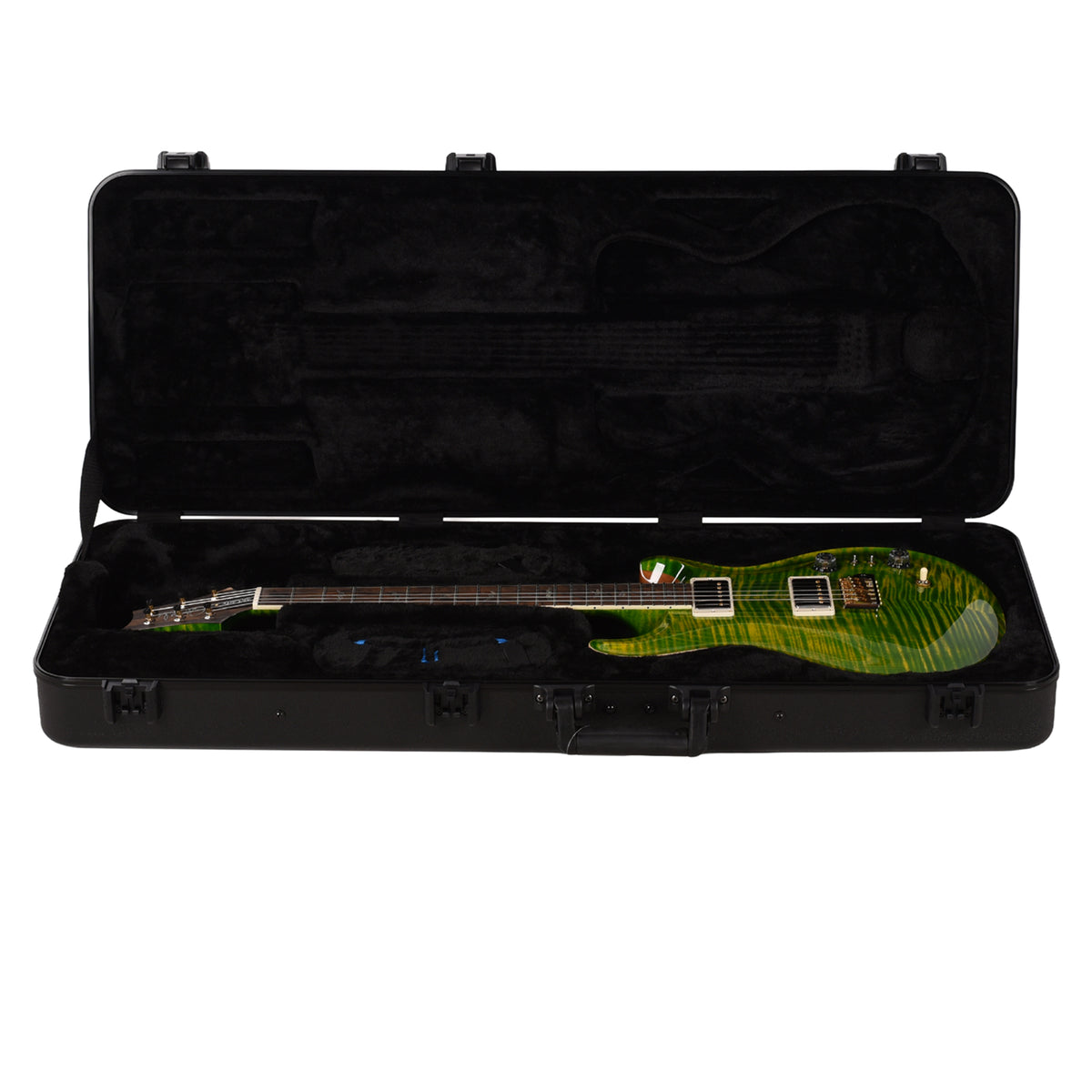 PRS Wood Library McCarty Tremolo Flame 10-Top Emerald w/"408" Switching, Natural Back & Stained Neck Electric Guitars