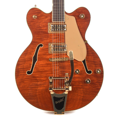Gretsch Limited Edition Electromatic Flame Okoume Broadkaster Double-Cut with Bigsby Roundup Orange Electric Guitars