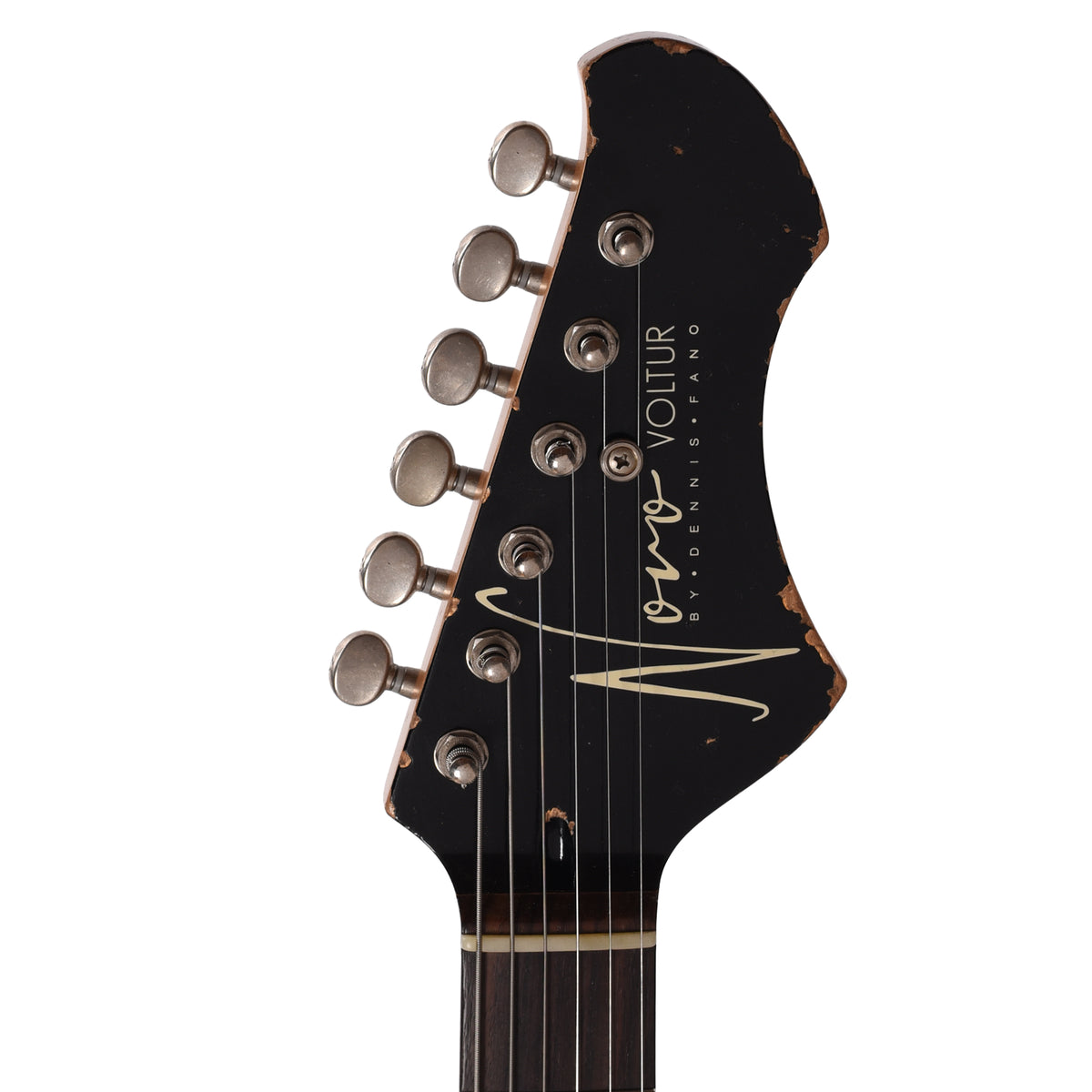 Novo Voltur V2 Bull Black Over Aztec Gold Medium Distress w/ Fralin Unbucker & Lollar Staple P-90 Pickups Electric Guitars
