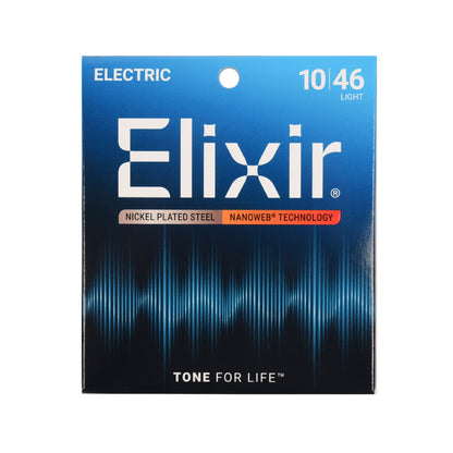 Elixir Light Nanoweb Electric Guitar Strings 10-46