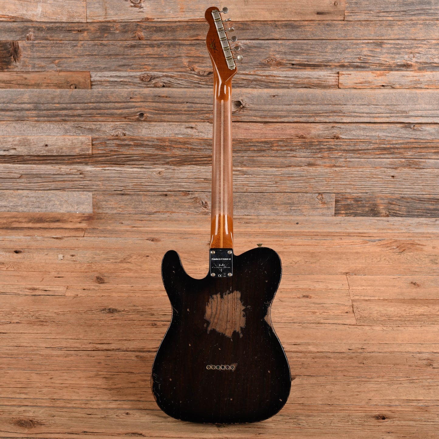 Fender Custom Shop Limited Roasted Reverse '50s Telecaster Heavy Relic Ebony Transparent 2025