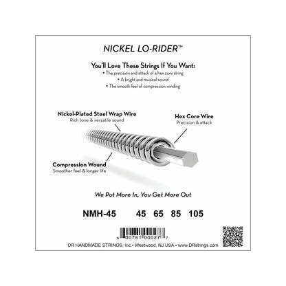 DR Strings NMH-45 Nickel Lo-Riders Bass Medium 45-105
