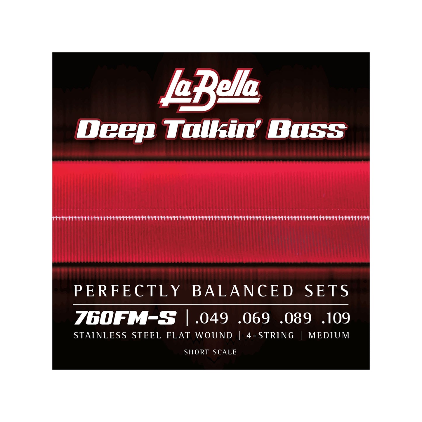 La Bella 760FM-S Deep Talkin' Bass Flats Medium Short Scale 49-109