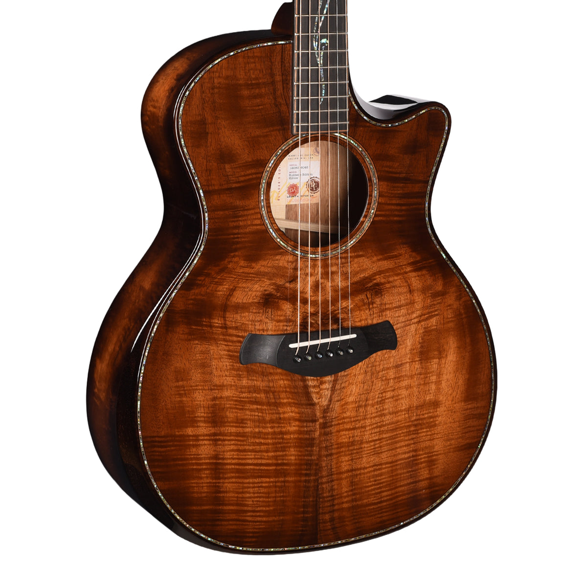 Taylor Next Generation Builder's Edition K24ce Grand Auditorium Figured Hawaiian Koa Kona Burst w/Claria Pickup Acoustic Guitars