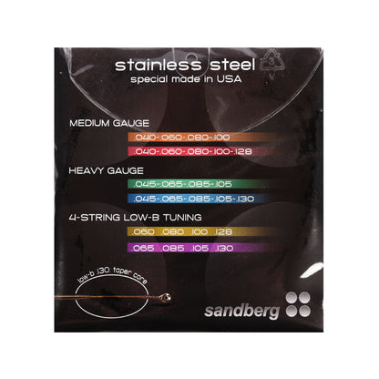 Sandberg Bass Strings 5-String Roundwound Stainless Steel 45-130