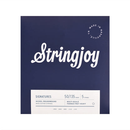 Stringjoy Signatures Medium Gauge 50-135 5-String Fanned Fret Nickel Wound Bass Guitar Strings