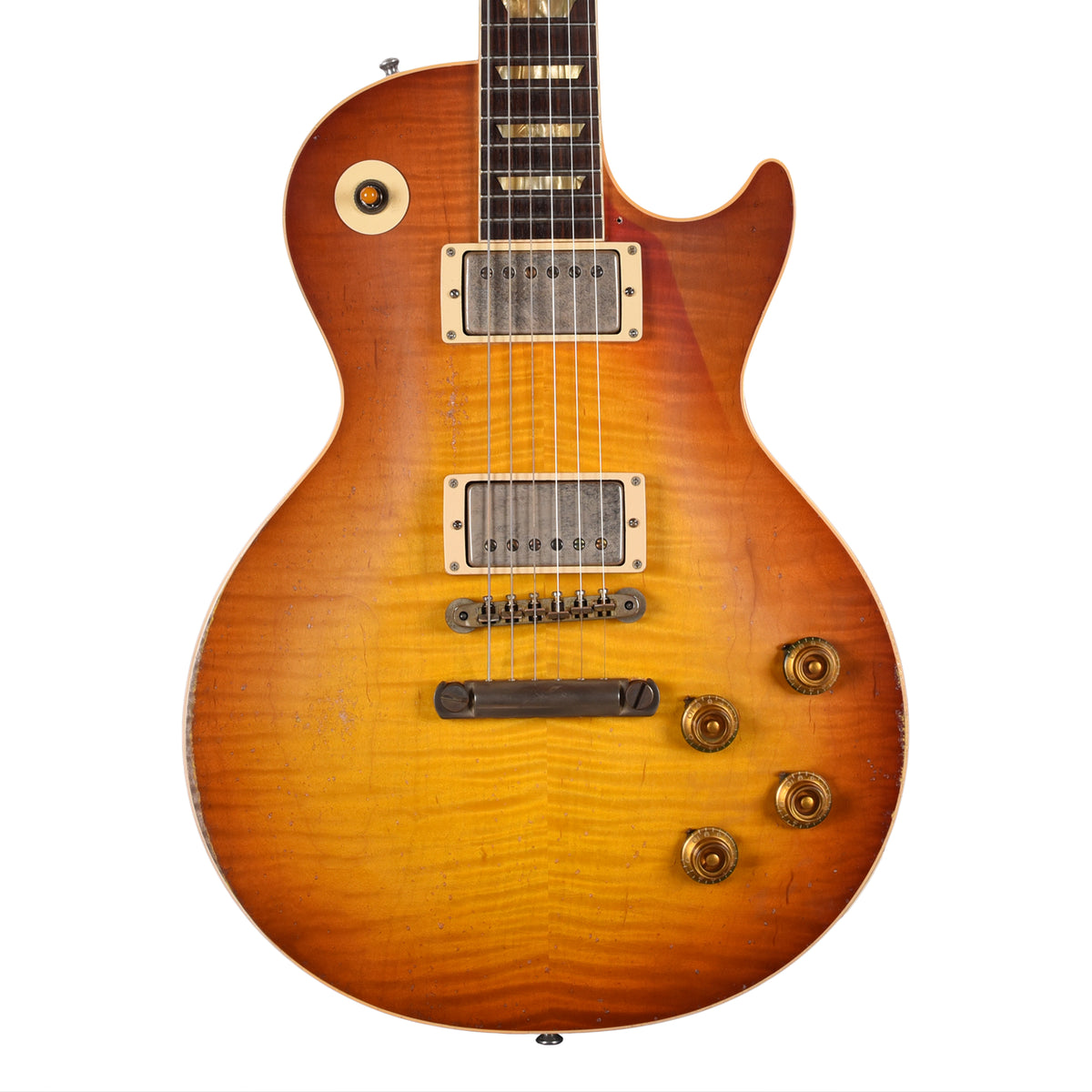 Gibson Custom Shop Limited Edition 1959 Les Paul Standard Reissue Heavy Aged Molten Amber Burst w/AAA Figured Maple Top Electric Guitars