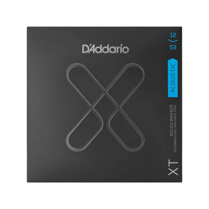 D'Addario XT 80/20 Bronze Acoustic Guitar Strings, Light 12-53