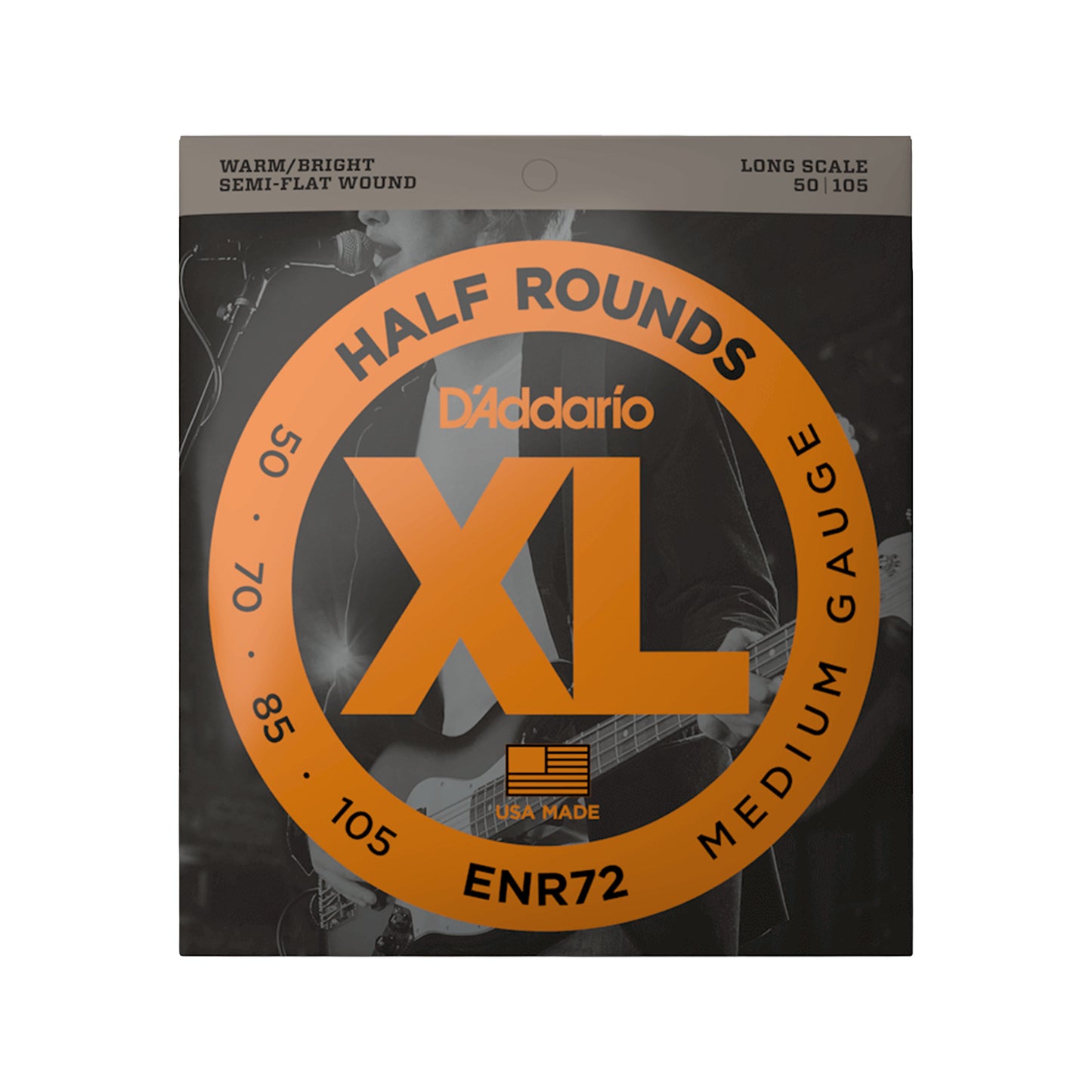 D\'Addario ENR72 Half Rounds Medium Bass Strings