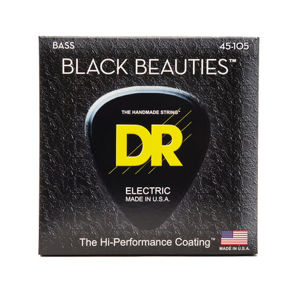 DR Strings Black Beauties - Extra-Life Black-Coated Bass 45-105