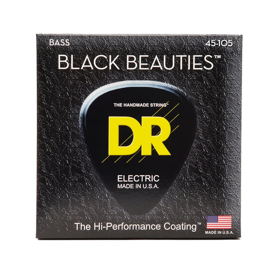 DR Strings Black Beauties - Extra-Life Black-Coated Bass 45-105